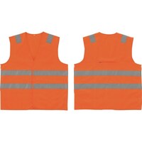 日本緑十字社 緑十字 高視認性安全反射ベスト 蛍光オレンジ地/高輝度白反射 Mサイズ クラス1適合品 ENベストORM