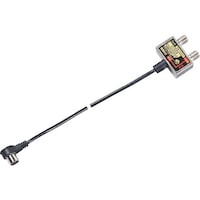 日本アンテナ 日本アンテナ ケーブル付2分配器 4K8K対応 1端子電通型 入力1.5m