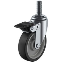 ユーエイキャスター ユーエイ ねじ込み式 自在 キャスター ゴム 車輪径75mm ストッパー付き Sタイプ STSW特殊型 ネジ寸法M12×35ピッチ1.75