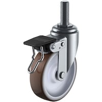 ユーエイキャスター ユーエイ ねじ込み式 自在 キャスター ウレタン 車輪径75mm ストッパー付き Sタイプ STSW特殊型 ネジ寸法M16×40ピッチ2