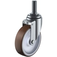 ユーエイキャスター ユーエイ ねじ込み式 自在 キャスター ウレタン 車輪径75mm Sタイプ ST特殊型 ネジ寸法M12×35ピッチ1.75