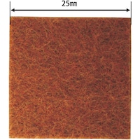 和気産業 WAKI フェルトパット 茶 25角 8枚入 FU610 1Pk(8枚)