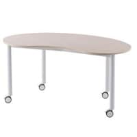 アール・エフ・ヤマカワ アールエフヤマカワ キャスターテーブル ホワイト脚 豆型 ナチュラル RFCTTWL1476BNNA 1台