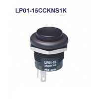 NKKスイッチズ NKKスイッチズ 低背形押ボタンスイッチ LP ボタン黒 単極ON(ON)