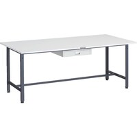 トラスコ中山 TRUSCO 軽荷重作業台(300kg)AE型 1800X900XH740 薄型1段引出し付 ダークグレー色 AE1809UDC1DG 1台