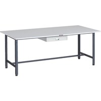 トラスコ中山 TRUSCO 軽荷重作業台(300kg)AE型 1800X900XH740 薄型1段引出し付 ダークグレー色 RAE1809UDC1DG 1台