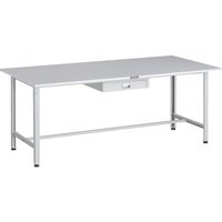 トラスコ中山 TRUSCO 軽荷重作業台(300kg)AE型 1800X900XH740 薄型1段引出し付 ホワイト色 RAE1809UDC1W 1台