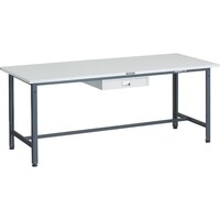 トラスコ中山 TRUSCO 軽荷重作業台(300kg)AE型 1800X750XH740 薄型1段引出し付 ダークグレー色 SAE1800UDC1DG 1台