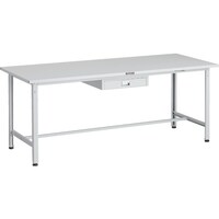 トラスコ中山 TRUSCO 軽荷重作業台(300kg)AE型 1800X750XH740 薄型1段引出し付 ホワイト色 SAE1800UDC1W 1台