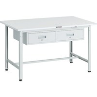 トラスコ中山 TRUSCO 軽荷重作業台(300kg)AE型 1200X750XH740 2列引出付 ホワイト色 AE1200FL2W 1台