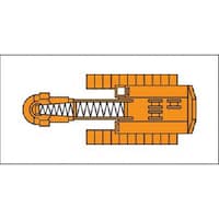 つくし工房 つくし ミニ重機マグネット平面タイプ 杭打機 小