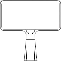 つくし工房 つくし コーンサインスタンド ヨコ型片面 無地 白