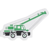 つくし工房 つくし ミニ重機マグネット側面タイプ ラフテレーンクレーン 小