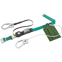 サンコー タイタン リーロックS2NEOライト ロック装置付巻取器+補助ロープ式胴ベルト ライトグリーン(墜落制止用器具)