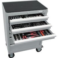 TONE TONE 整備用工具セット ツールキャビネットセット(シルバー) 間口676×奥行459×高さ995mm TCS911SV 1S