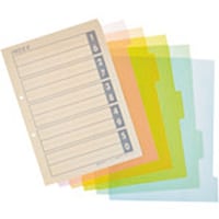 プラス JTX 832132)PPインデックスA4S2穴5山6枚100組 D142J100