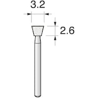 アルゴファイル WA/1.6軸砥石(軸付砥石ミニ ホワイトアランダム) GCW1002 1袋(12本)