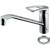 カクダイ KAKUDAI シングルレバー混合栓(分水孔、取付アダプターつき) 117064 1個