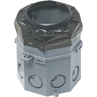 未来工業 未来 八角PCボックス(鉄塗代カバー付) 8CBT1175B 1個