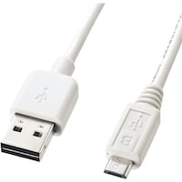 サンワサプライ SANWA 両面挿せるマイクロUSBケーブル(MicroB)ホワイト KURMCB2W 1本