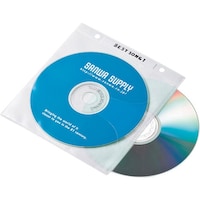 サンワサプライ SANWA DVD・CD不織布ケース(リング穴付・ホワイト) FCDFR100WN 1S(100枚)