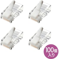 サンワサプライ SANWA ツメ折れ防止カテゴリ5eRJ45コネクタ ADTRJ45TS100 1S(100個)