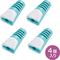 サンワサプライ SANWA ケーブル保護カバー(ライトブルー・4個入り) CA512LBL 1S(4個)