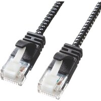サンワサプライ SANWA つめ折れ防止カテゴリ6A細径メッシュLANケーブル KBT6AME02BKW 1本