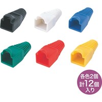 サンワサプライ SANWA モジュラーカバー(先付けタイプ・6色セット) ADTMC4 1S(12個)