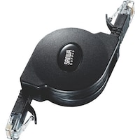 サンワサプライ SANWA 自動巻取りLANケーブル KBMK19BK 1個