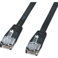 サンワサプライ SANWA カテゴリ6フラットケーブル0.5m(ブラック) KBFL6005BKN 1本