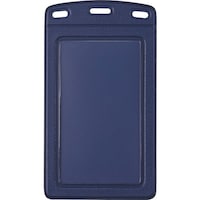 オープン工業 OP 名札用ケース レザー調 タテ名刺 青 (10枚入)