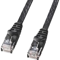 サンワサプライ SANWA カテゴリ6フラットLANケーブル LAFL6005BK 1本