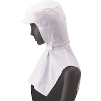 サーウ゛ォ サンペックス ロングフード 衛生帽子 ホワイト S DC5234S 1枚