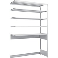 トラスコ中山 TRUSCO スチールラック K1型抗菌塗装高密度収納棚 下段開放型 H1900XW1250XD475 5段 連結型 K1U6445B 1台