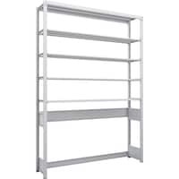トラスコ中山 TRUSCO スチールラック K1型抗菌塗装高密度収納棚 下段開放型 H2200XW1550XD325 5段