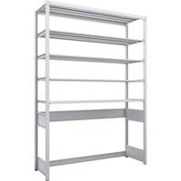 トラスコ中山 TRUSCO スチールラック K1型抗菌塗装高密度収納棚 下段開放型 H2200XW1550XD475 5段