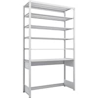トラスコ中山 TRUSCO スチールラック K1型抗菌塗装高密度収納棚 下段開放型 H2200XW1250XD475 6段 K1U7446 1台