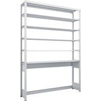 トラスコ中山 TRUSCO スチールラック K1型抗菌塗装高密度収納棚 下段開放型 H2200XW1550XD325 6段 K1U7536 1台