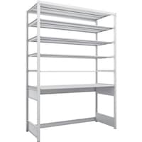 トラスコ中山 TRUSCO スチールラック K1型抗菌塗装高密度収納棚 下段開放型 H2200XW1550XD625 6段