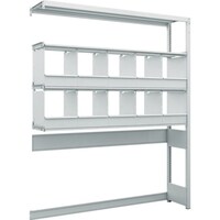 トラスコ中山 TRUSCO スチールラック K1型抗菌塗装高密度収納棚 下段開放型 H1900XW1550XD325 4段 仕切りトレー10個付 連結型 K1U6534C10B 1台