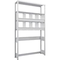 トラスコ中山 TRUSCO スチールラック K1型抗菌塗装高密度収納棚 下段開放型 H2200XW1250XD325 4段 仕切りトレ8個付 K1U7434D8 1台