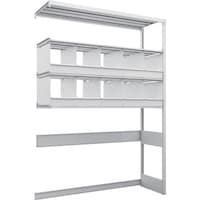 トラスコ中山 TRUSCO スチールラック K1型抗菌塗装高密度収納棚 下段開放型 H2200XW1550XD475 4段 仕切りトレー10個付 連結型 K1U7544D10B 1台