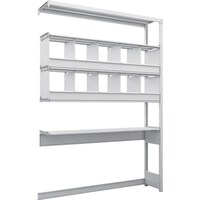 トラスコ中山 TRUSCO スチールラック K1型抗菌塗装高密度収納棚 下段開放型 H2200XW1550XD325 5段 仕切りトレー10個付 連結型 K1U7535C10B 1台