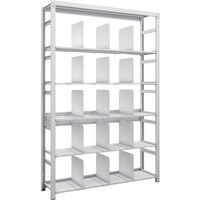 トラスコ中山 TRUSCO スチールラック K1型抗菌塗装高密度収納棚 H1900XW1250XD325 6段 移動仕切板15枚付 K16436P15 1台