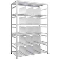 トラスコ中山 TRUSCO スチールラック K1型抗菌塗装高密度収納棚 H1900XW1250XD625 6段 移動仕切板15枚付