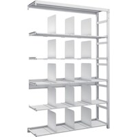 トラスコ中山 TRUSCO スチールラック K1型抗菌塗装高密度収納棚 H1900XW1250XD325 6段 移動仕切板15枚付 連結型 K16436P15B 1台