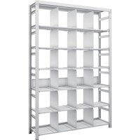 トラスコ中山 TRUSCO スチールラック K1型抗菌塗装高密度収納棚 H1900XW1250XD325 7段 移動仕切18枚付 K16437P18 1台