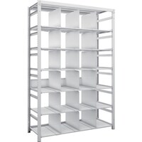 トラスコ中山 TRUSCO スチールラック K1型抗菌塗装高密度収納棚 H1900XW1250XD475 7段 移動仕切18枚付 K16447P18 1台