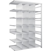 トラスコ中山 TRUSCO スチールラック K1型抗菌塗装高密度収納棚 H1900XW1250XD625 7段 移動仕切18枚付 連結型 K16467P18B 1台